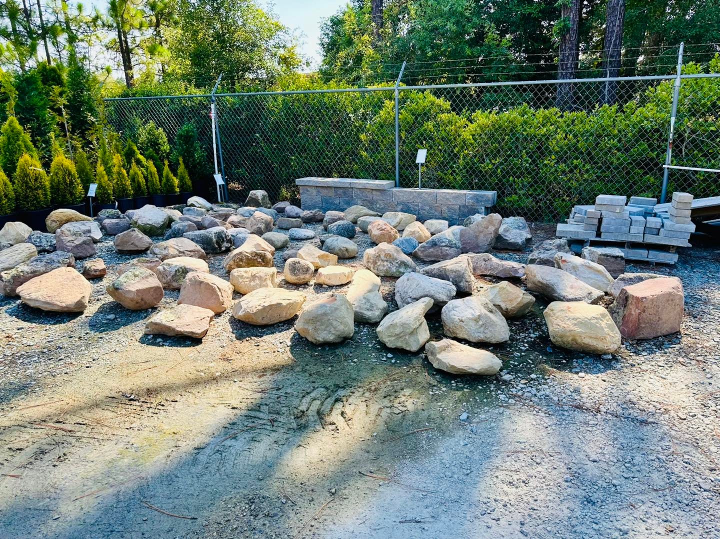 Boulder selection at Trim Time Lawn & Garden